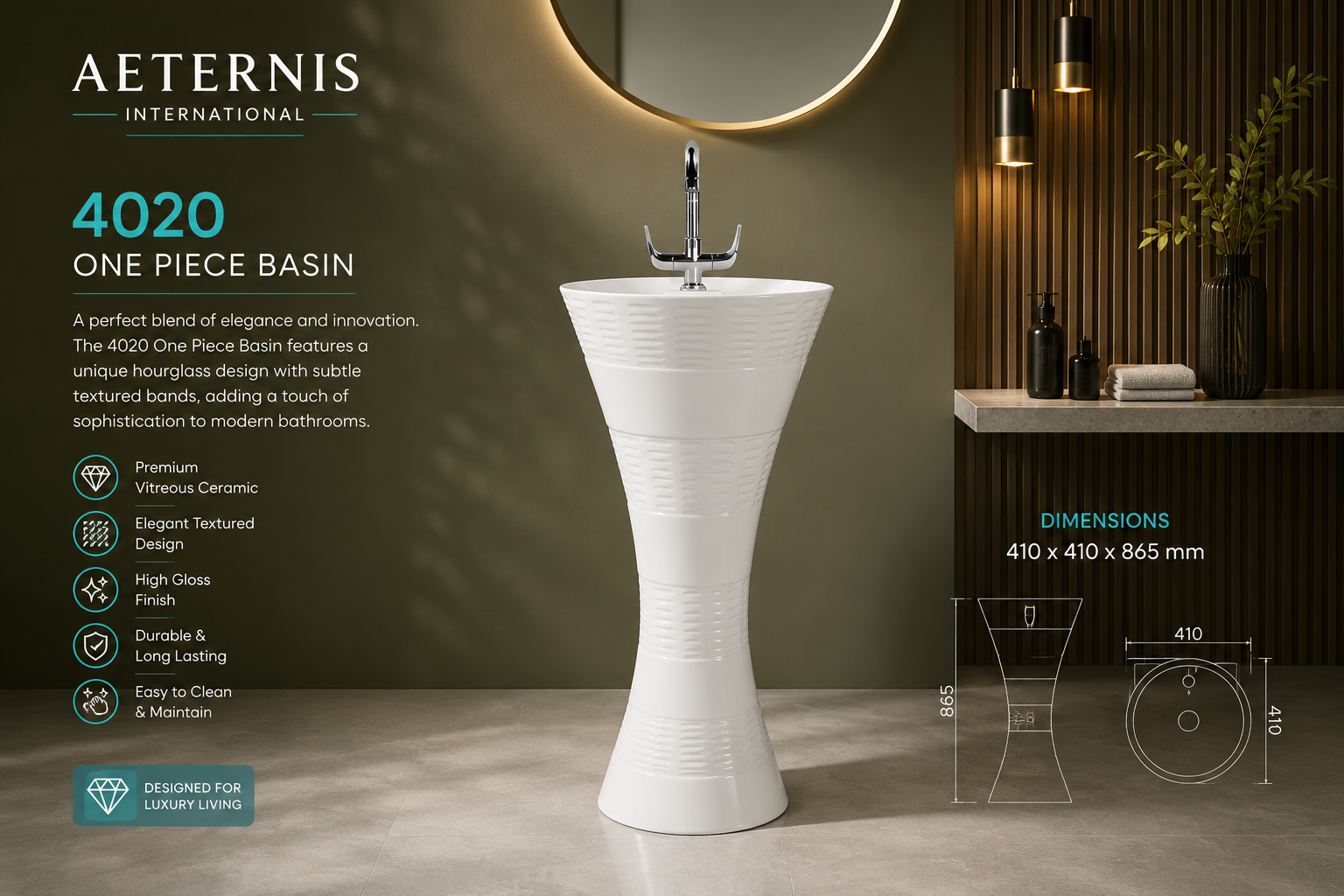 AETERNIS 4020 One Piece Basin